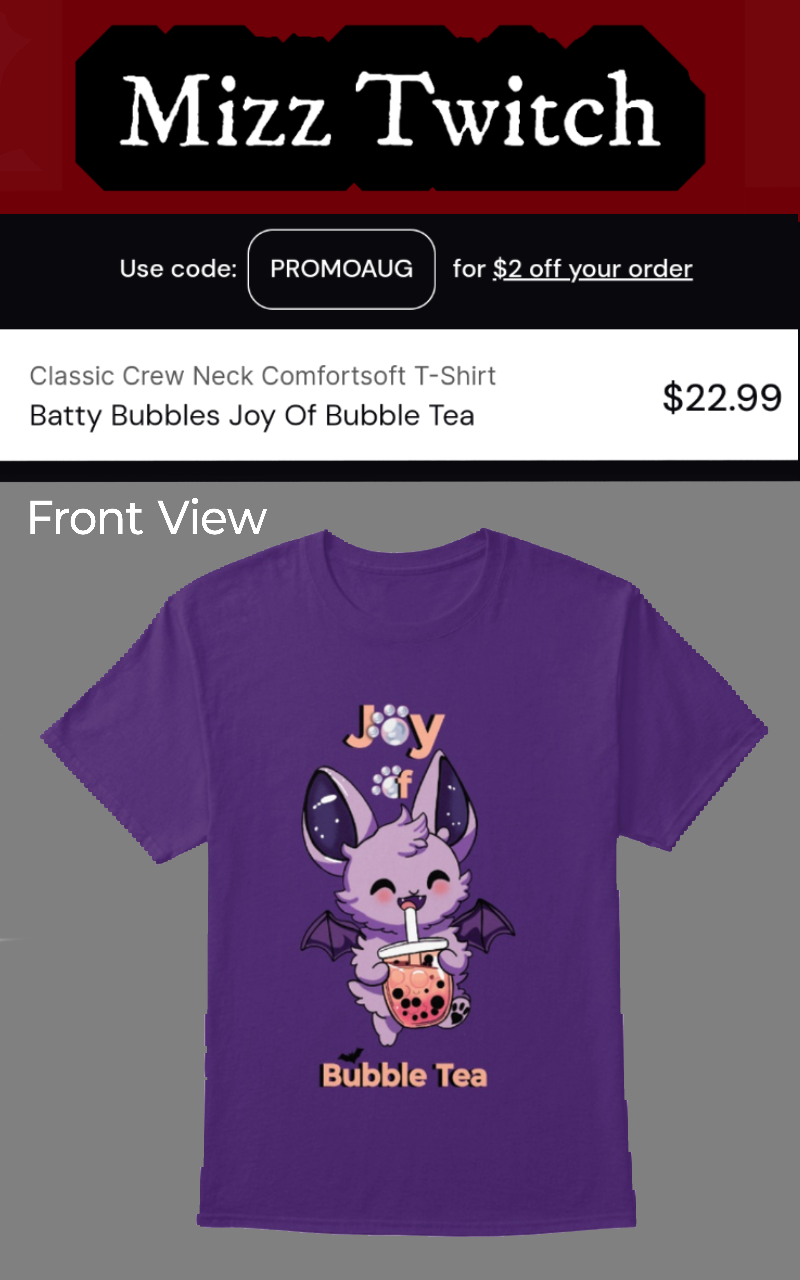 Visit MizzTwitch to buy Batty Bubbles Joy Of Bubble Tea. 