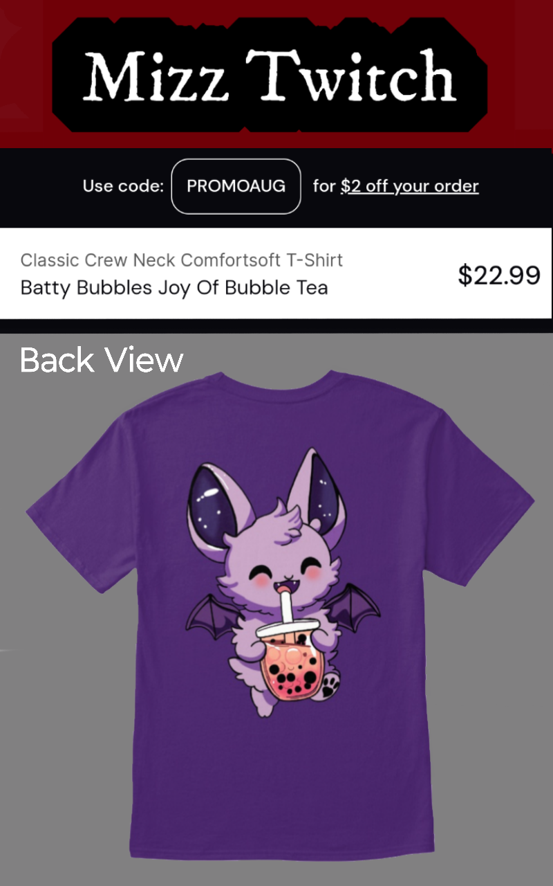 Visit MizzTwitch to buy Batty Bubbles Joy Of Bubble Tea. 